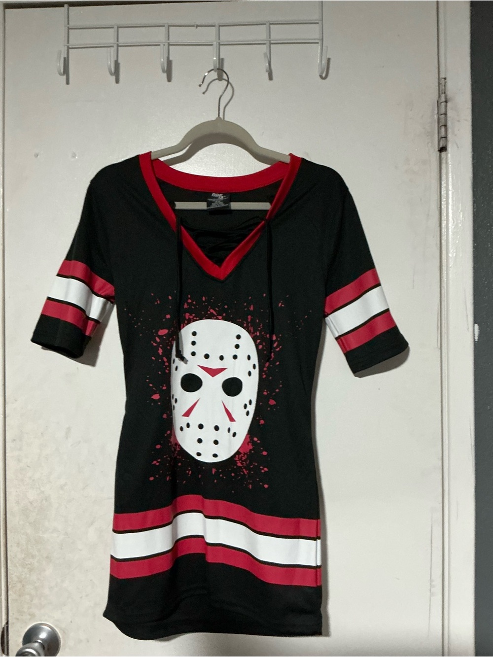 Friday the 13th Jason Voorhees Hockey Jersey Dress Costume Womens XS Spirit HW